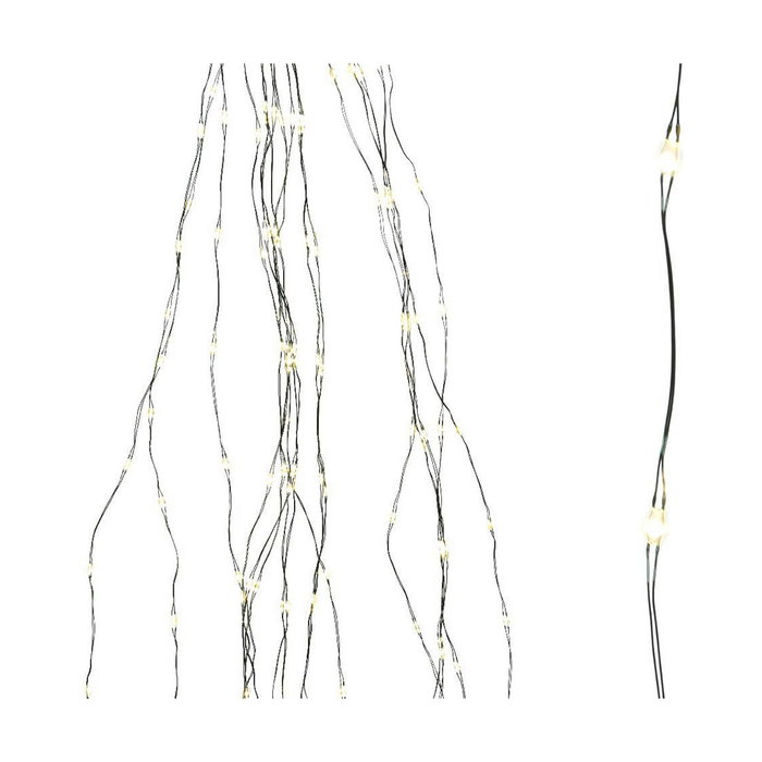 Lumineo Guirnalda de micro LED de 180 cm, 408 luces, blanco cálido, exterior