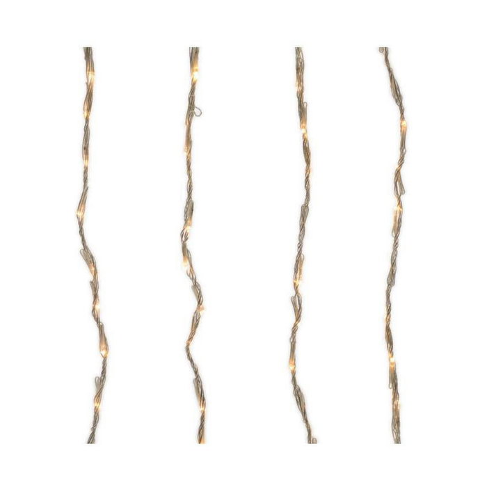 Lumineo Cortina de LEDs Multifunción Blanco Cálido 2 x 1 m