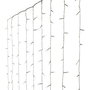 Lumineo Cortina de LED Efecto Cascada Exterior Multifunción, 240 LED IP44, 2.25 x 1.5 m, Blanco Frío, 12 Funciones, Temporizador 8h/16h, Cable Transparente 5 m, 220-240 V