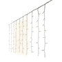 Lumineo Cortina de LED Multifunción para Exterior, 240 LEDs, Blanco Cálido, 2.25 x 1.5 m, IP44, 12 Funciones, Cortina Efecto Cascada