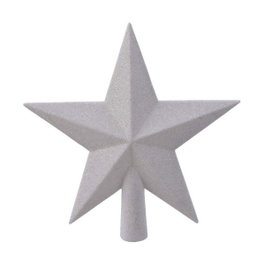 Decoris Estrella blanca con purpurina de 5 puntas (19x4,2x19cm)
