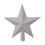 Decoris Estrella blanca para árbol de Navidad con purpurina 19x4,2x19cm