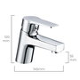 Edm Grifo Monomando Lavabo Serie Altea Cromado Latón Zinc Cartucho Cerámico 35mm (ref.01189)