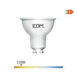 EDM Bombilla Dicroica LED GU10 8W 710LM 3000K Luz Cálida Equivalente 54W Ángulo 120° Ø5x5.5cm Clase Energética F
