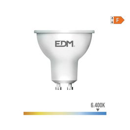 EDM Bombilla LED Dicroica GU10, 8W (Equiv. 48W), 710 Lumenes, Luz Fría 6400K, Ángulo 120°, Ø5x5.5 cm