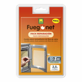 Massó Pack de reparación de cordón plano autoadhesivo de fibra de vidrio 15 x 3 mm, 2,5 m