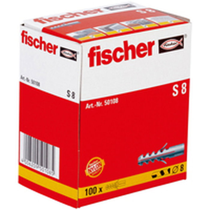 Fischer Taco de Expansión S 8 de Nylon, 40 mm, 100 unidades