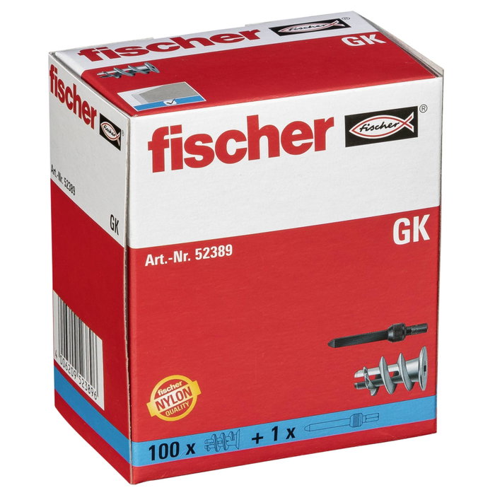 FISCHER Taco autoperforante GK para placas de cartón-yeso, tornillos 4-5 mm