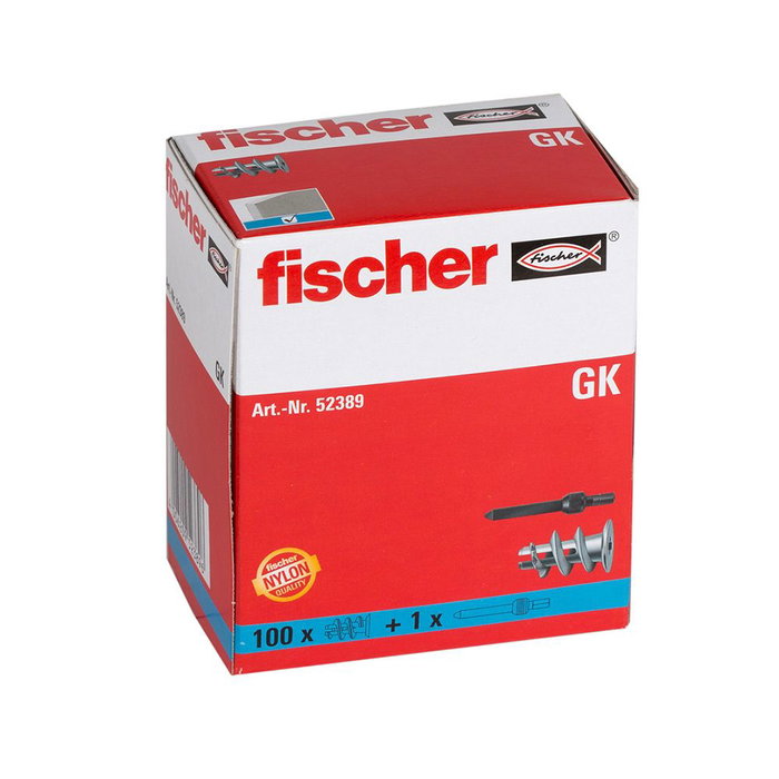 FISCHER Taco autoperforante GK para placas de cartón-yeso, tornillos 4-5 mm