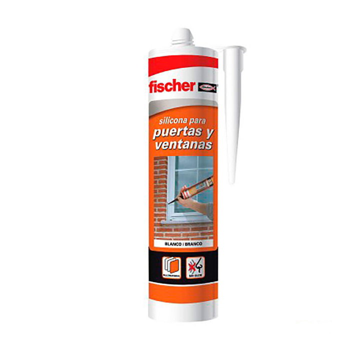 Fischer Silicona neutra puertas y ventanas blanco 300 ml Fischer Silicona neutra puertas y ventanas blanco 300 ml