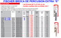 Fischer Pack de 2 brocas de percusión de 3,00 x 60 mm