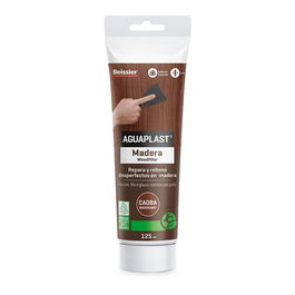 Aguaplast Masilla para Madera Caoba 125 ml - Reparar, Rellenar y Nivelar Grietas y Desperfectos en Maderas Interiores y Exteriores