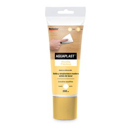 Aguaplast Masilla Plástica Blanco 200 ml para Reparar y Sellar Madera, Uso Interior/Exterior
