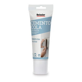 Beissier Cemento cola pasta 200 ml para pegar azulejos, molduras y placas de poliestireno en baños y cocinas color blanco