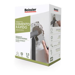 Beissier Cemento Rápido 1,5 kg para Tapar Fugas de Agua y Reparaciones de Juntas