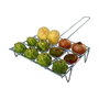Gourmet Kitchen Parrilla para verduras con acabado zincado, 6 piezas