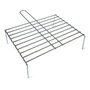 Gourmet Kitchen Parrilla simple con pie 30 x 27 cm en hierro zincado cromado para barbacoa apta alimentos CE1935/2004
