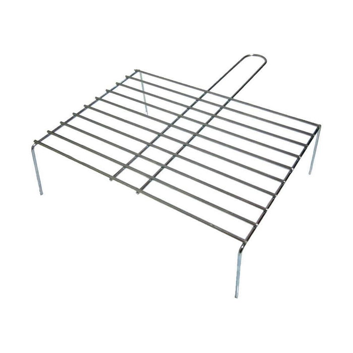 Gourmet Kitchen Parrilla simple con pie de 40 x 27 cm en Cromo