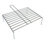 Gourmet Kitchen Parrilla con Pie Simple para Barbacoa 50 * 38 cm Hierro Zincado Cromo Norma CE1935/2004