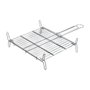 Gourmet Kitchen Parrilla Doble para Barbacoa 25 x 25 cm, Zincado, Cumple Normativa CE1935/2004