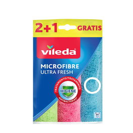 Vileda Bayeta Microfibra Ultrafresh 3 uds Multiusos Antibacterias