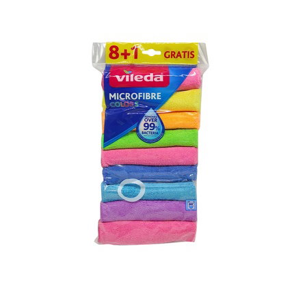 Vileda Bayeta de microfibra colors, 8 unidades, 30 x 30 cm