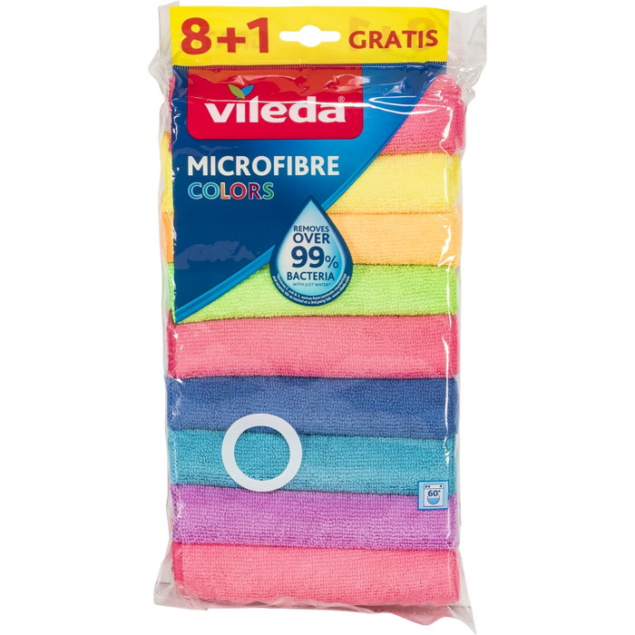 Vileda Bayeta de microfibra colors, 8 unidades, 30 x 30 cm Vileda Bayeta de microfibra colors, 8 unidades, 30 x 30 cm