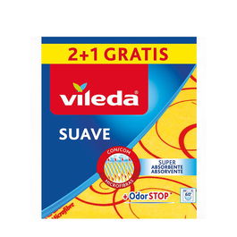 Vileda Bayeta Amarilla Suave 2+1 Microfibra 35 x 40 cm Ideal Limpieza Diaria