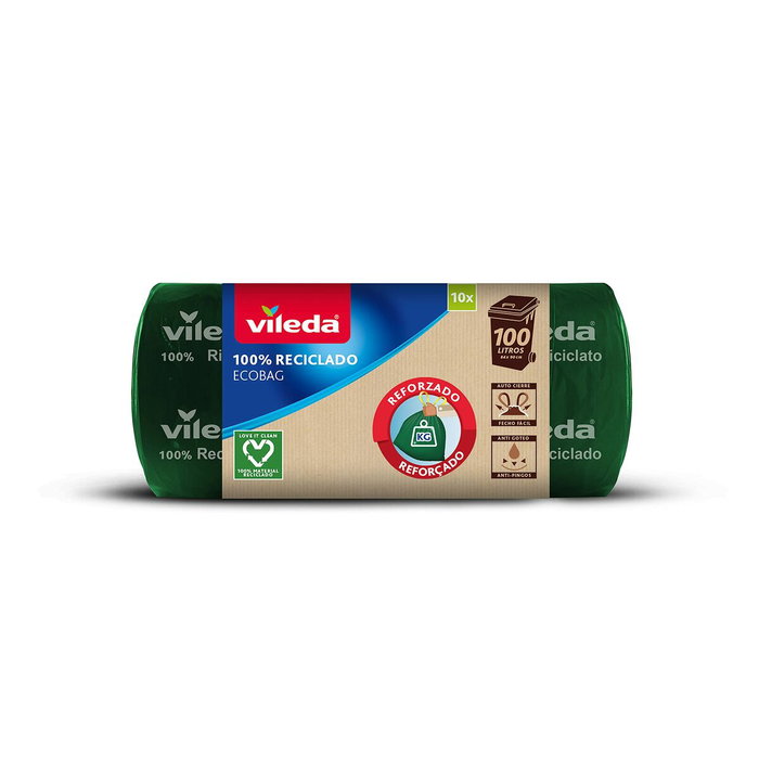 Vileda Ecobag reforzada Bolsa de basura 100 l Verde