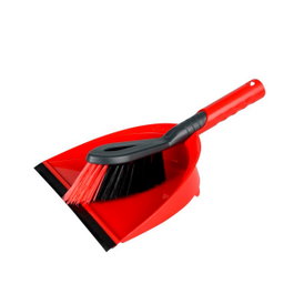 Vileda Cepillo panadero + pala recogedor de plástico rojo