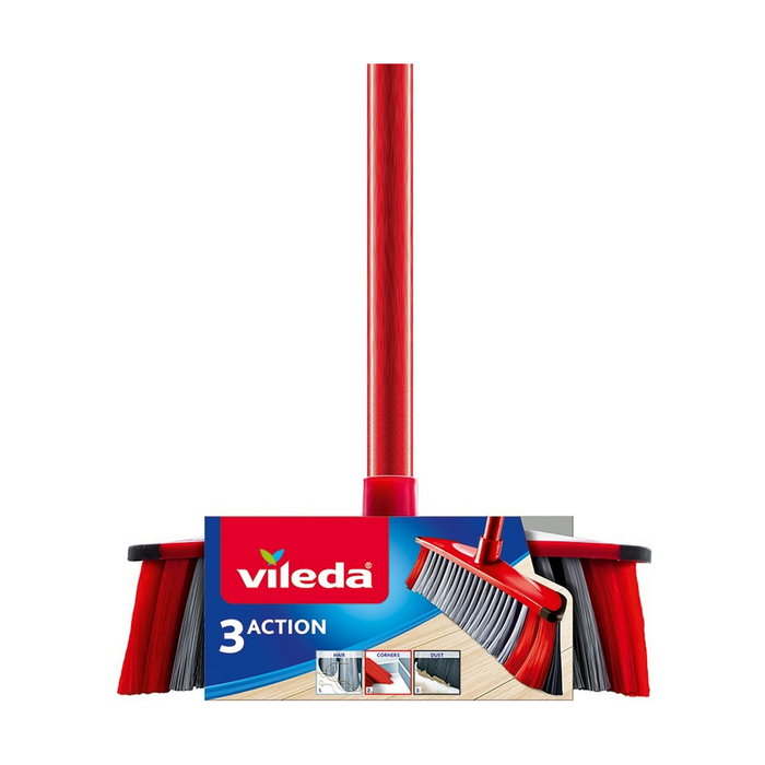 Vileda Escoba 3 Action Universal 3 en 1 Antichoque con Palo Vileda Escoba 3 Action Universal 3 en 1 Antichoque con Palo