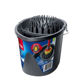 Vileda Wring & go Cubo de fregar gris 7 l con escurridor para suelos