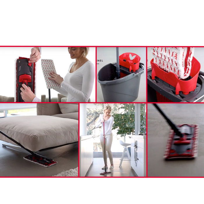 Vileda Ultramax Set Mopa Microfibras 2 en 1 para Suelos 36 x 13,6 cm