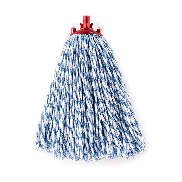 Vileda Recambio Fregona Universal Microfibra y Algodón Azul-Blanco Vileda Recambio Fregona Universal Microfibra y Algodón Azul-Blanco