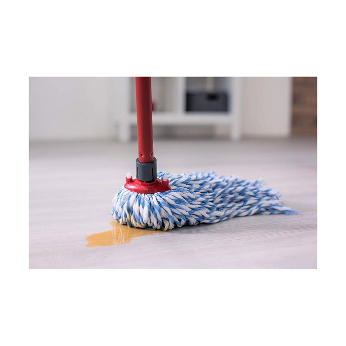 Vileda Recambio Fregona Universal Microfibra y Algodón Azul-Blanco Vileda Recambio Fregona Universal Microfibra y Algodón Azul-Blanco