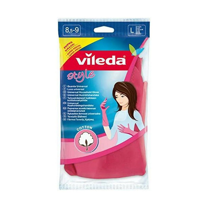 Vileda Guante universal talla M color rosa