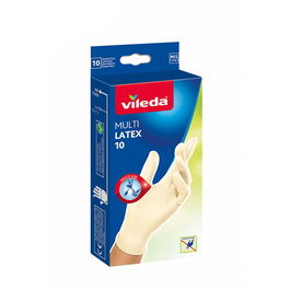 Vileda Multilatex 10 Guantes Multiusos de Latex Talla M/L Pack 10 Unidades