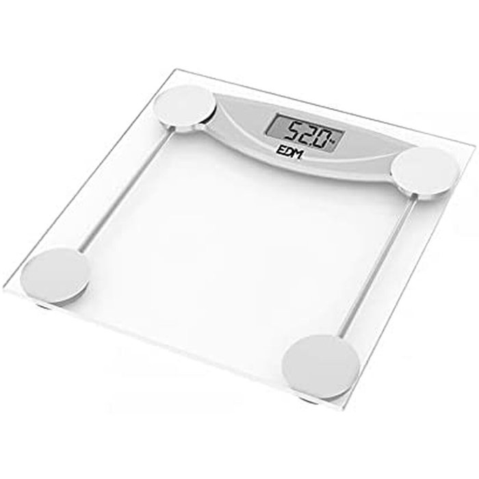 Edm Báscula de baño digital transparente 180 kg