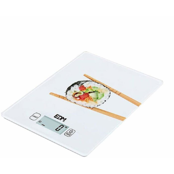 Edm Báscula electrónica de cocina digital de 5 kg Blanco Edm Báscula electrónica de cocina digital de 5 kg Blanco