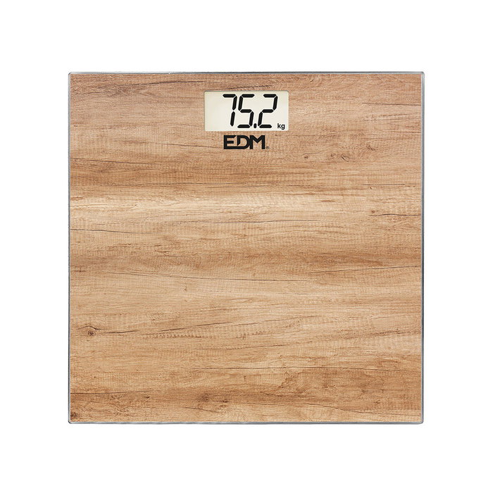 Edm Báscula de baño digital efecto madera 180 kg Edm Báscula de baño digital efecto madera 180 kg