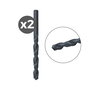 Fischer Pack de 2 Brocas para Metal HSS-R DIN 338, Diametro 2,00 mm, Longitud 24/49 mm - Brocas de Acero Robusto para Trabajo de Precision