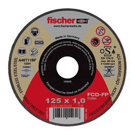 Fischer Disco de Corte para Acero Inoxidable Performance ø125 x 1,0 x 22,23 mm