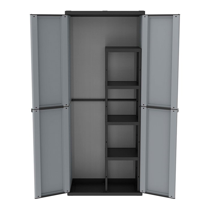 Terry Armario escobero jline368, 68x37.5x163.5 cm, gris/negro, resina Terry Armario escobero jline368, 68x37.5x163.5 cm, gris/negro, resina