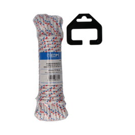 Edm Cuerda trenzada de nylon tricolor de 6 mm x 10 m
