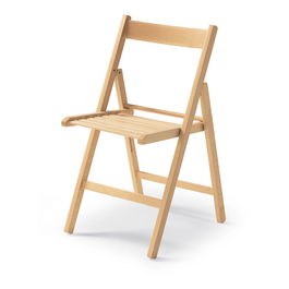 Silla Plegable Madera Natural 79x42.5x47.5cm Uso Domestico