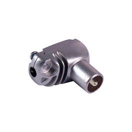 Televes Conector Pro Easyf CEI Macho Acodado Blindado Clase A+ para Cable Coaxial Zamak Cromado