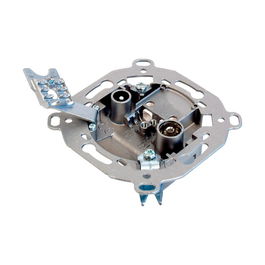 Televes Toma Terminal Separadora con Garras y Dos Conectores CEI para FM/TV y SAT. Fabricación Automatizada.