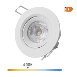 Edm Downlight LED empotrable redondo 5 W 4000 K 380 lm Blanco ø9 cm
