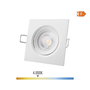 Edm Downlight Led Empotrable Cuadrado 5W 4000K Luz Día Blanco 9x9 cm