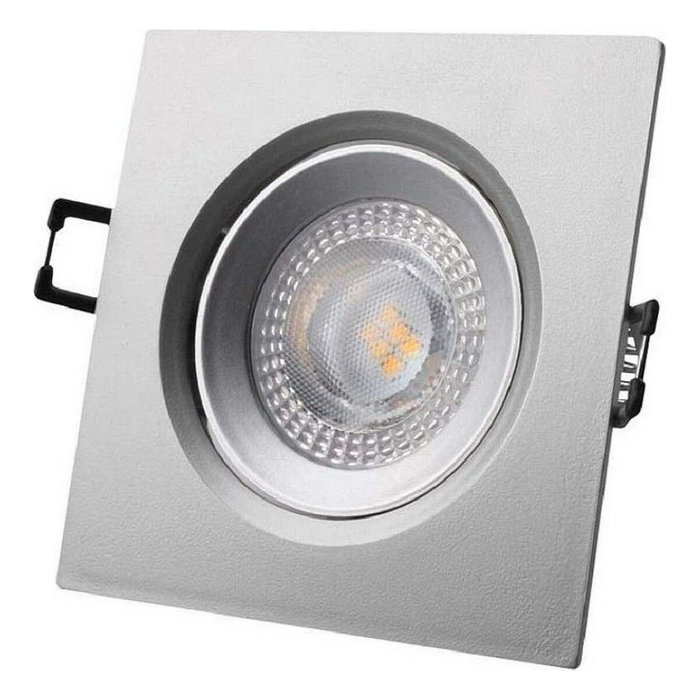 Edm Downlight LED empotrable cuadrado 5 W 4000 K color cromo 9 x 9 cm Edm Downlight LED empotrable cuadrado 5 W 4000 K color cromo 9 x 9 cm
